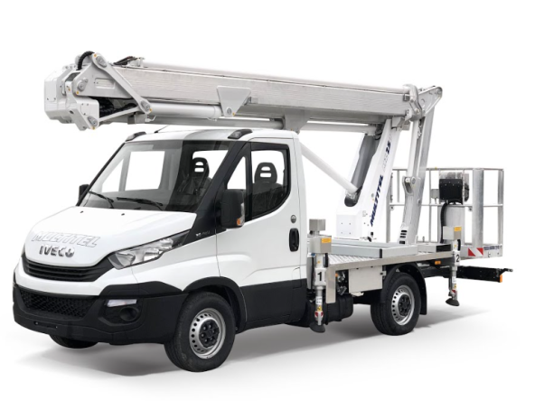 Truck-mounted aerial platforms Articulated arm with JIB